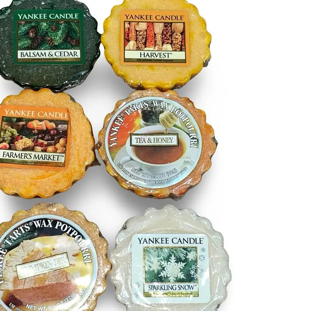 Lot of 9 Vintage Yankee Candle Wax Tarts Fall Winter Holiday Rare Retired Y2K